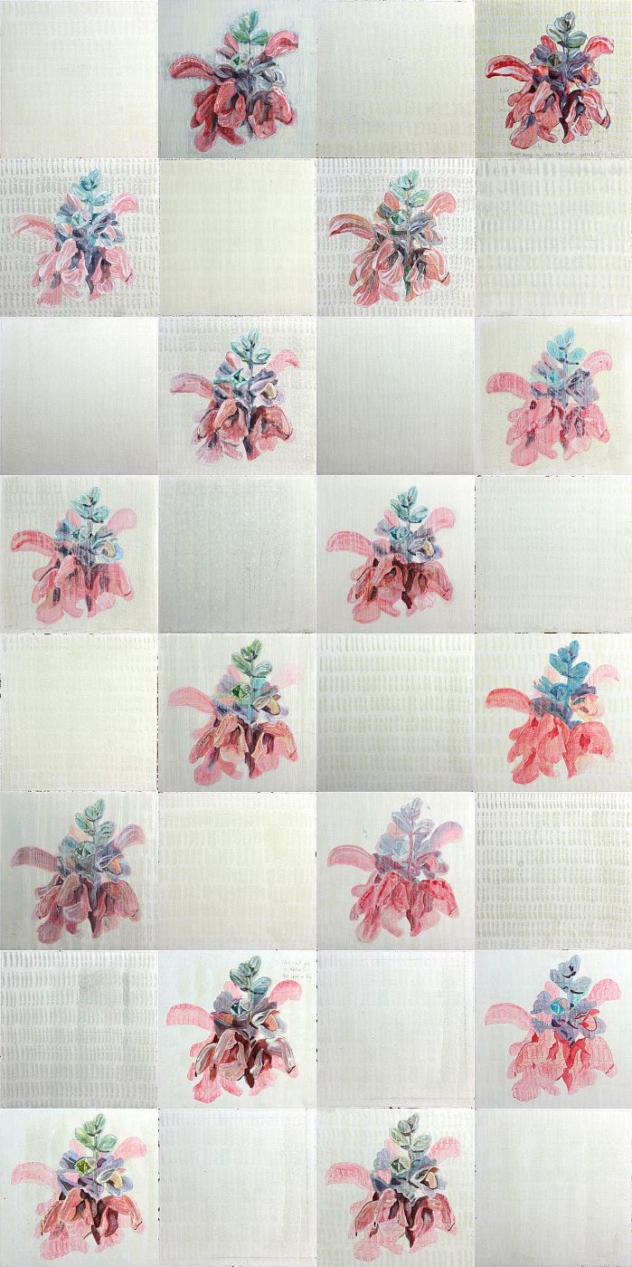 Wayne Vivier - 32 artwork panels displayed in a grid